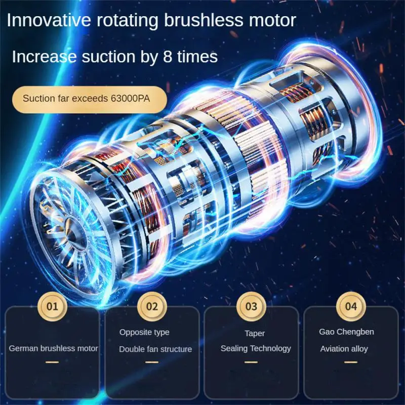 1/2PCS Brushless Motor Vacuum Cleaner Wireless Multifunction Blower Strong Suction Car Handheld Very Powerful Hand Home Portable