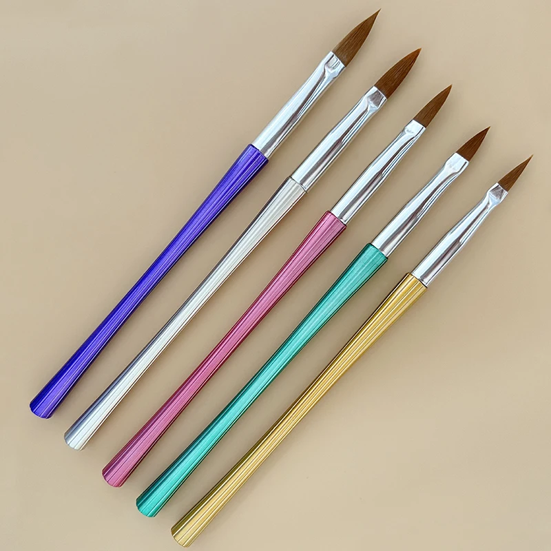 Pluma de fototerapia con pegamento para uñas, pincel de Gel UV, pincel acrílico, pinceles profesionales para decoración de uñas, herramientas de manicura para pintar y dibujar, 5 uds.