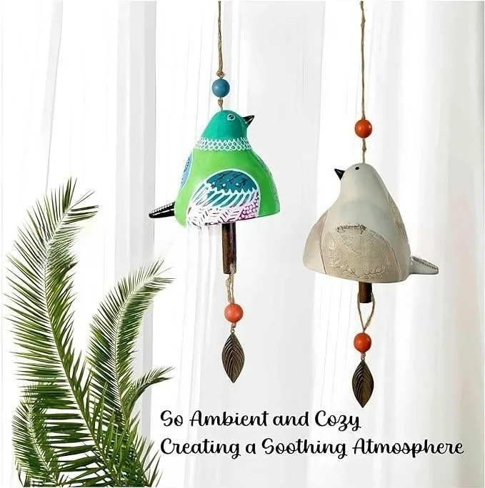 

Фоновое украшение для двора и сада, креативный колокольчик с птичьей песня, подвеска из смолы