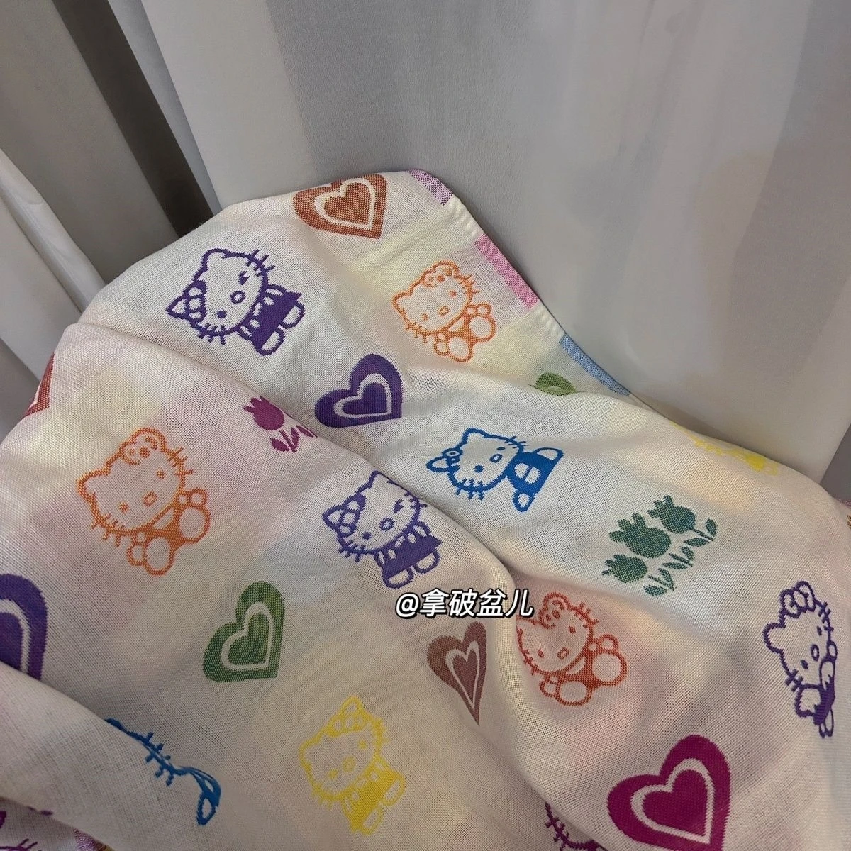 مجموعة مناشف حمام هالو كيتي مكونة من 3 قطع من الشاش القطني فائقة الامتصاص وسريعة الجفاف وغير قابلة للتساقط للطلاب في حمام الشاطئ