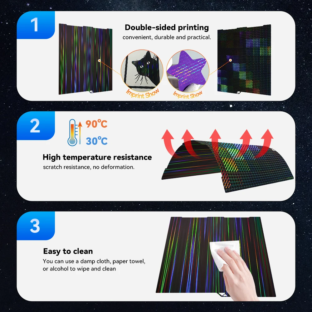 Anycubic Kobra 3コンボビルドプレート256x268mm PEO PET PEY PEN PEI両面シート Anycubic Kobra 3用スプリングスチールシート