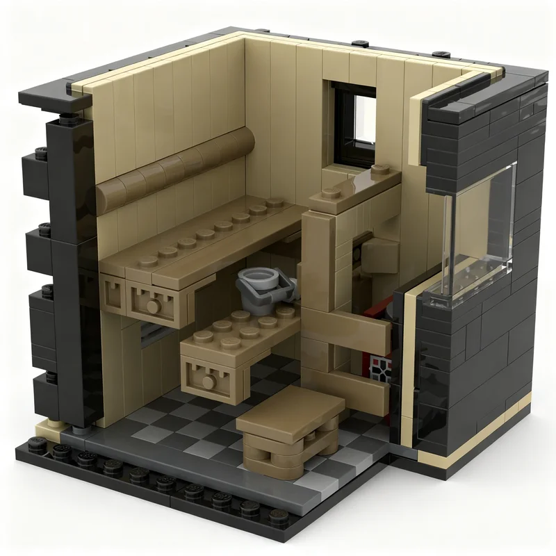 478pcs MOC City Small Finnish Sauna Model Building Blocks Christmas Gift Toy Architecture Assemble Brick Creative Collection