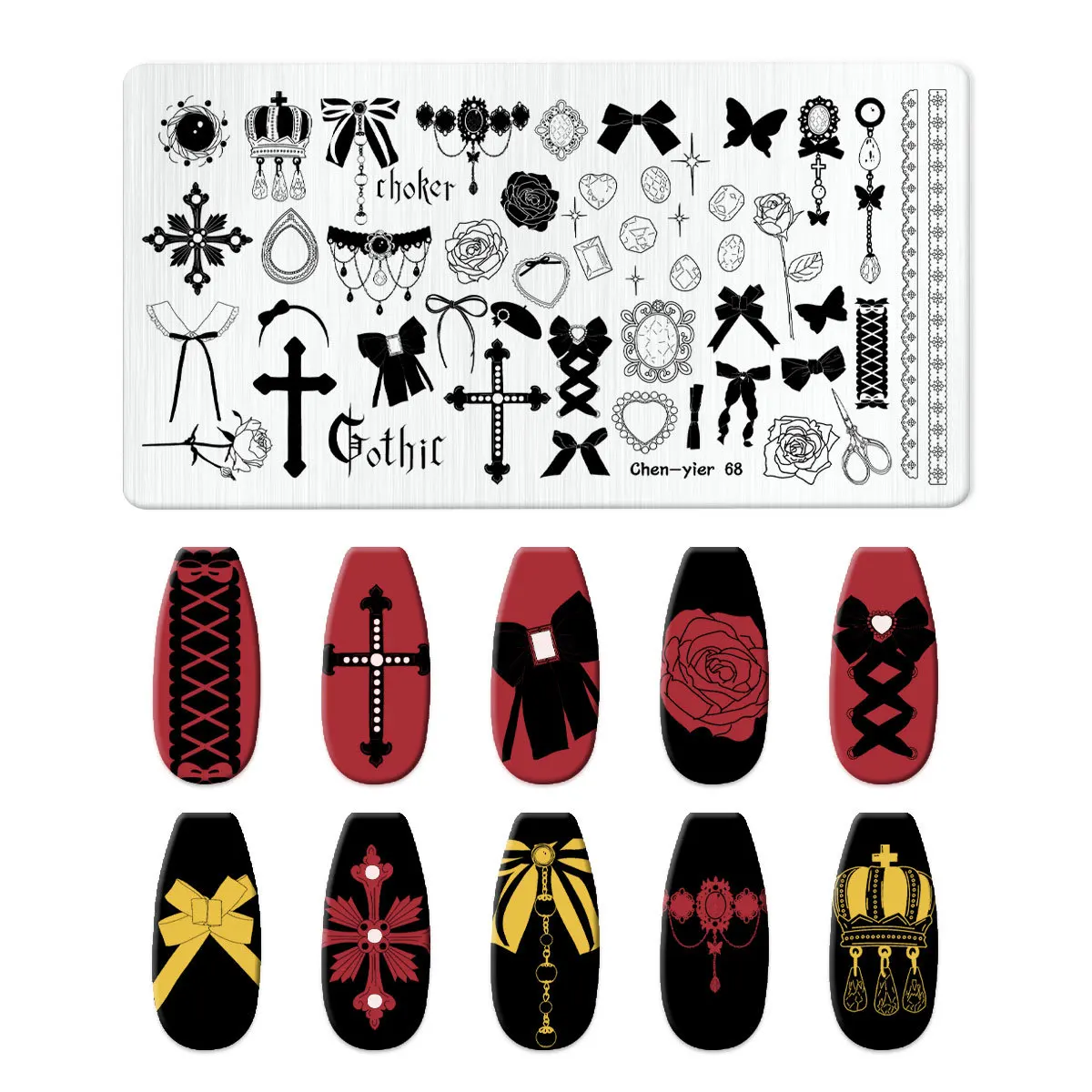 Placas de estampado de uñas para transferencia de uñas, placas de acero impresas con personajes de dibujos animados, placas de estampado con diseño de plantas florales de estilo chino