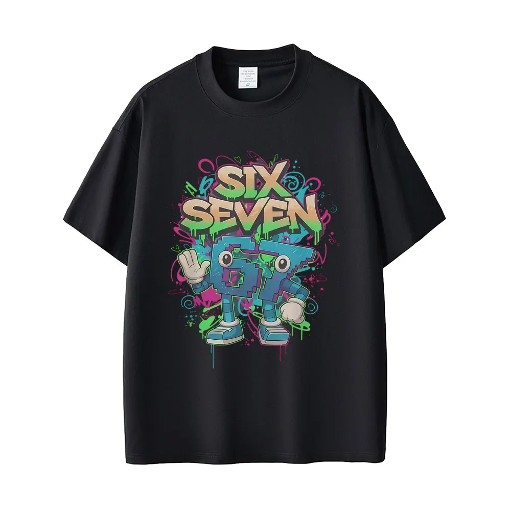 

Funny Italian Brainrot Six Seven 67 Number Graphic T-shirt Men Women Casual Humor T Shirt Male Vintage Cotton Oversized T-shirts