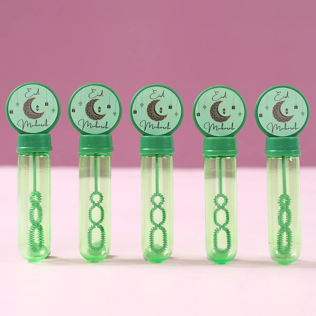 10pcs EID Mubarak Bubble Wand Soap Bottle Tube Ramadan Decor 2025 For Home Ramadan Kareem Islamic Muslim Party Eid Al Adha Gifts