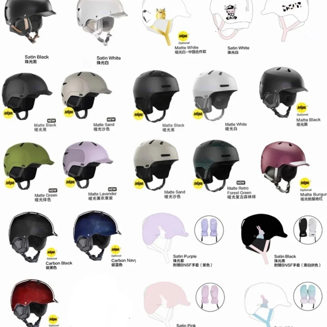 Ski Helmet Asian Veneer Equipment Men's and Women's Outdoor Supplies