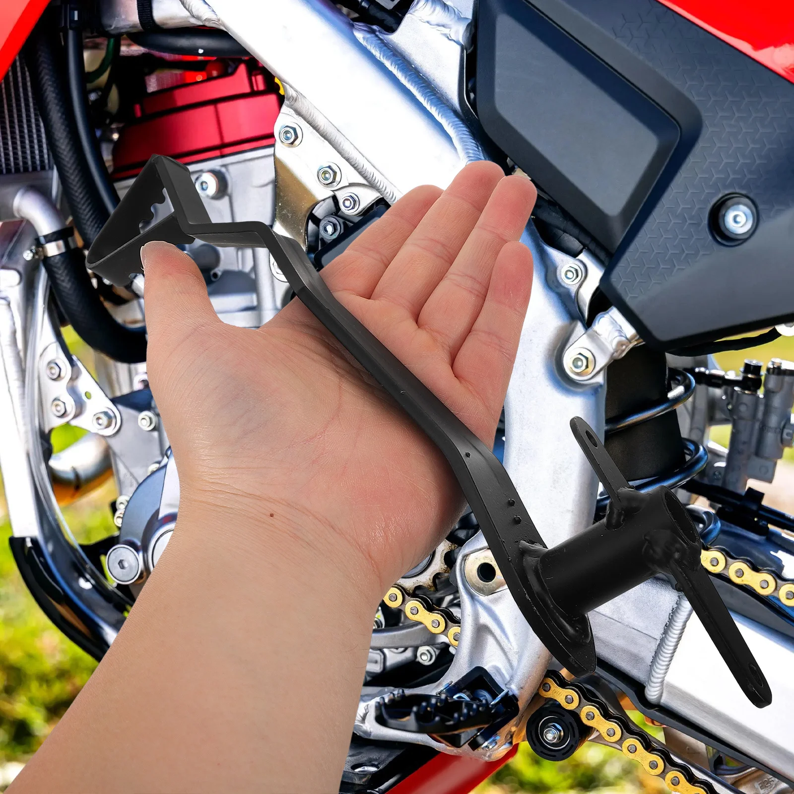 

Rear Brake Pedal Foot Lever 50-110cc Motorcycle Metal Brake Lever Foot Pedal Replacement Enhanced Control Durable