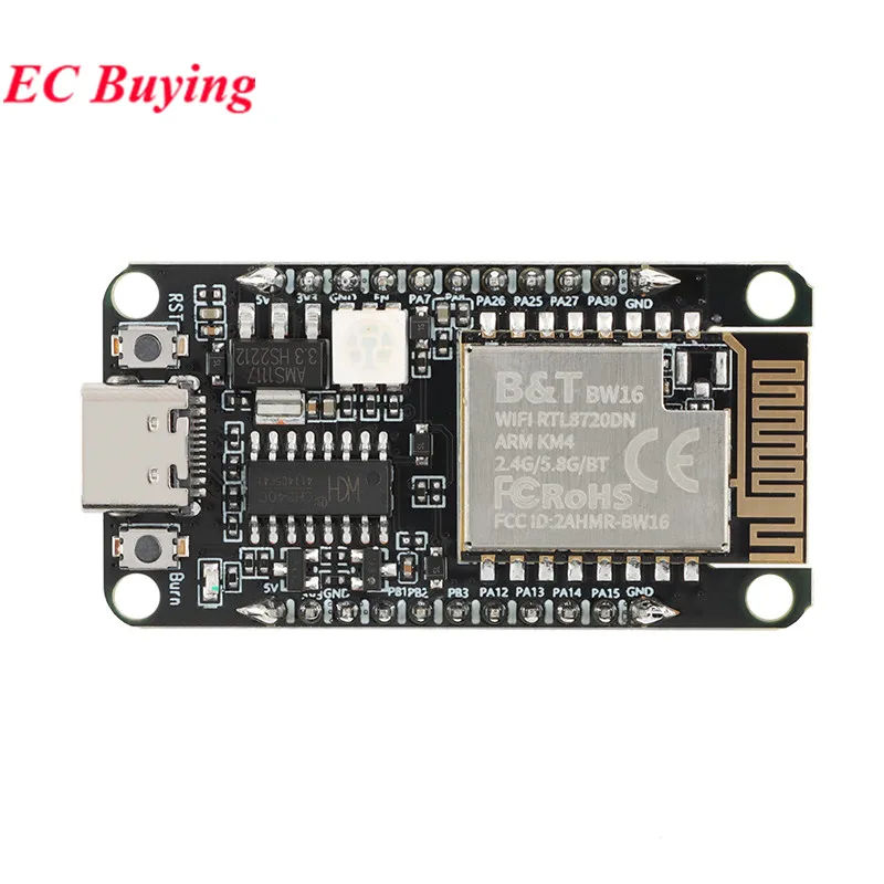 1-5Pcs BW16-Kit RTL8720DN BW16 BW20-12F-Kit BW20 RTL8711 Dual-band WiFi Bluetooth-compat Ble 5.0 Wifi Wireless Module I2C/SPI