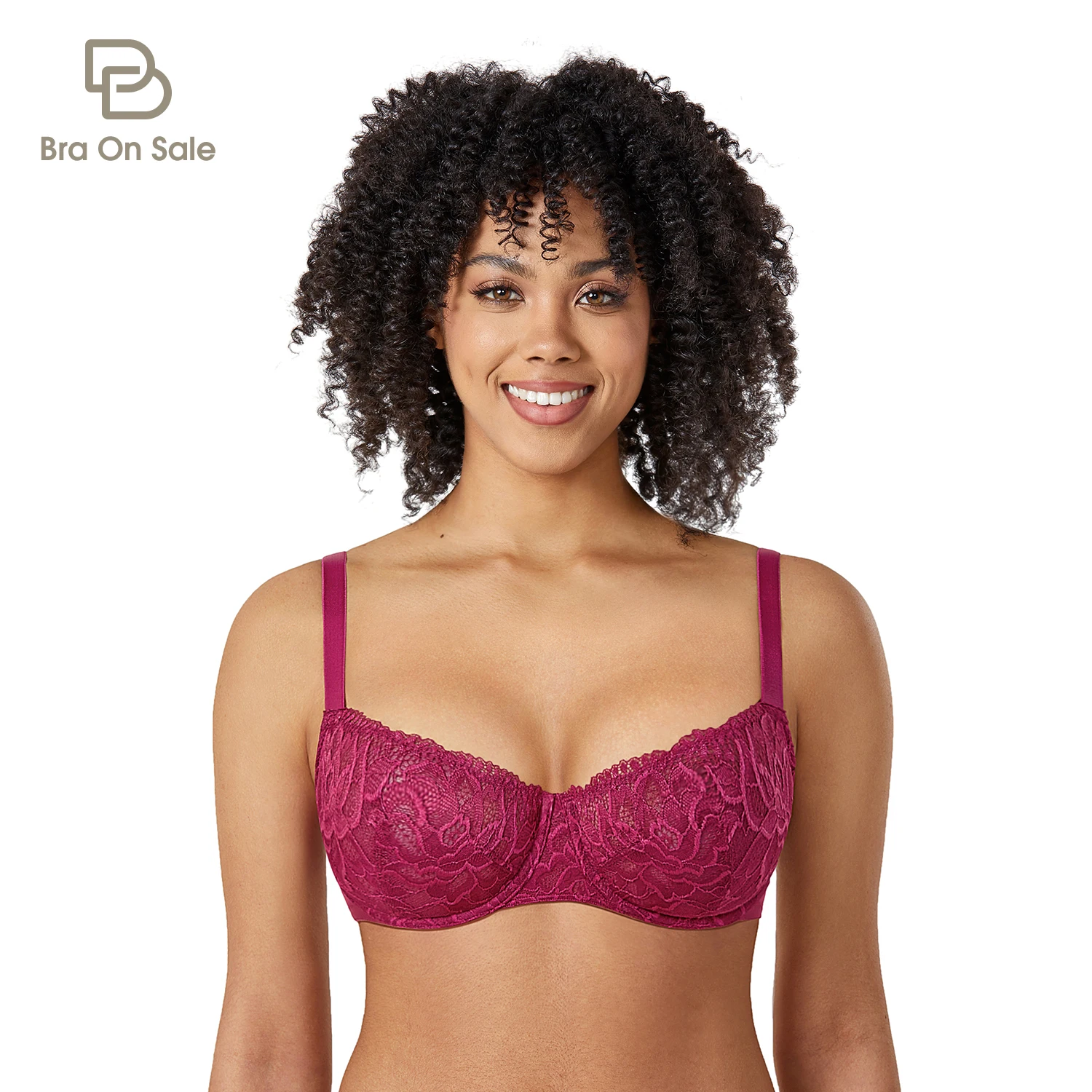 Nữ Balconette Ren Push Up Bra Gợi Cảm Nội Y Đúc Thông Hơi Không Thấy Thông Qua Plus Kích Thước Áo Lót B C D DD E F