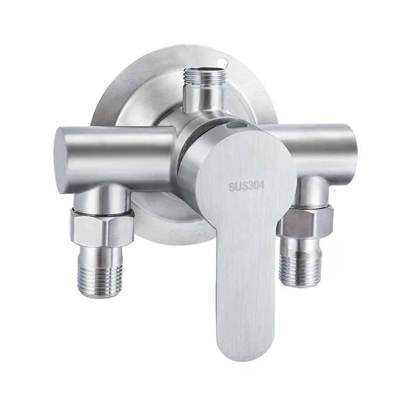 304 Stainless Steel Wall Mounted Hot Cold Shower Mixer Tap Single Handle Bathroom Faucet Accessories