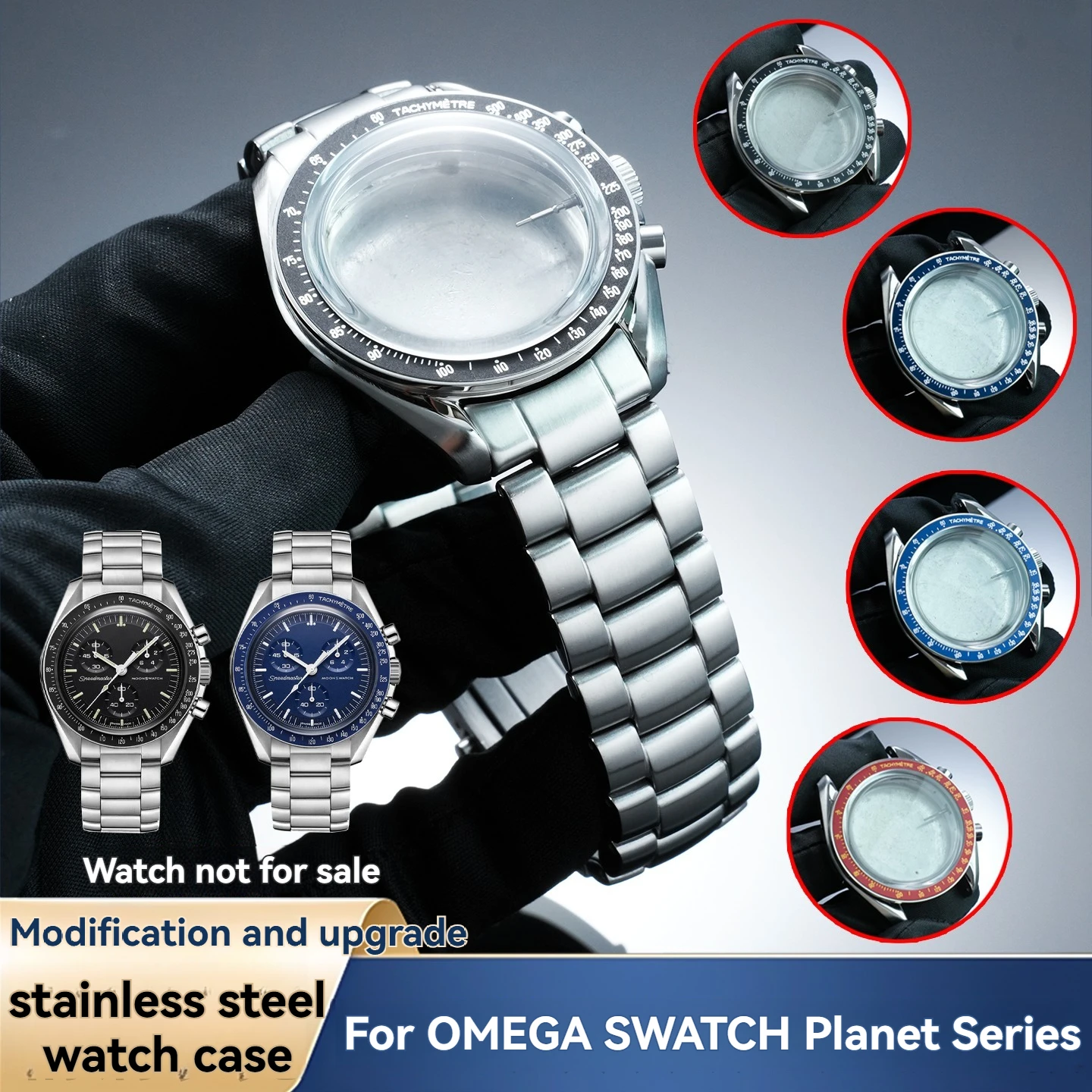 

Stainless Steel Watch Case Protective Cover Anti-scratch Mod Parts Luxury Modification Accessory For Omega Swatch MoonSwatch Wat