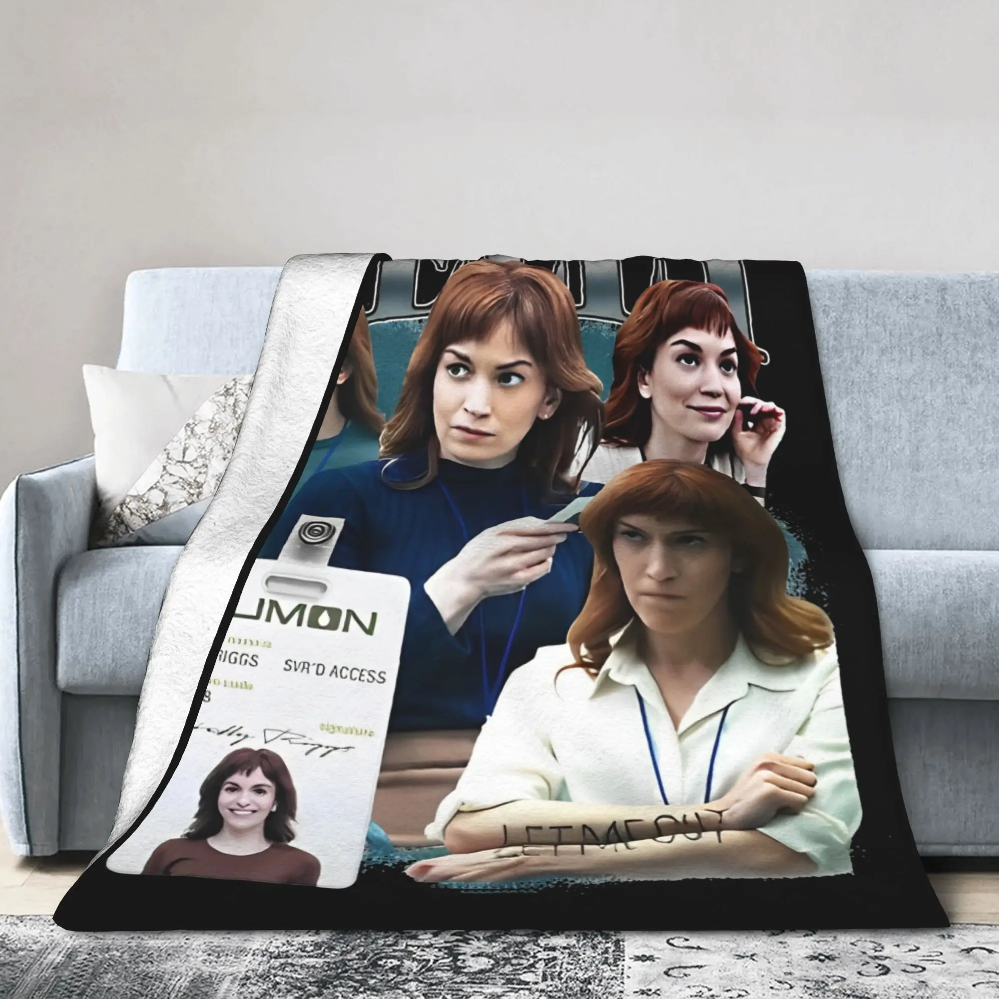 Severance Helly Lumon Industries Fleece Throw Blanket TV show for Bedding Knitted Blanket Car Soft Portable Quilt