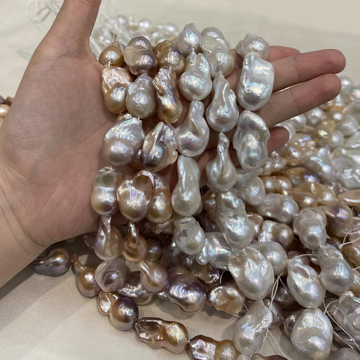 14x20‑15x25mm Natural Freshwater Baroque Tail Pearl Beads for DIY Jewelry Making Necklaces Earrings Bracelets Craft Supplies