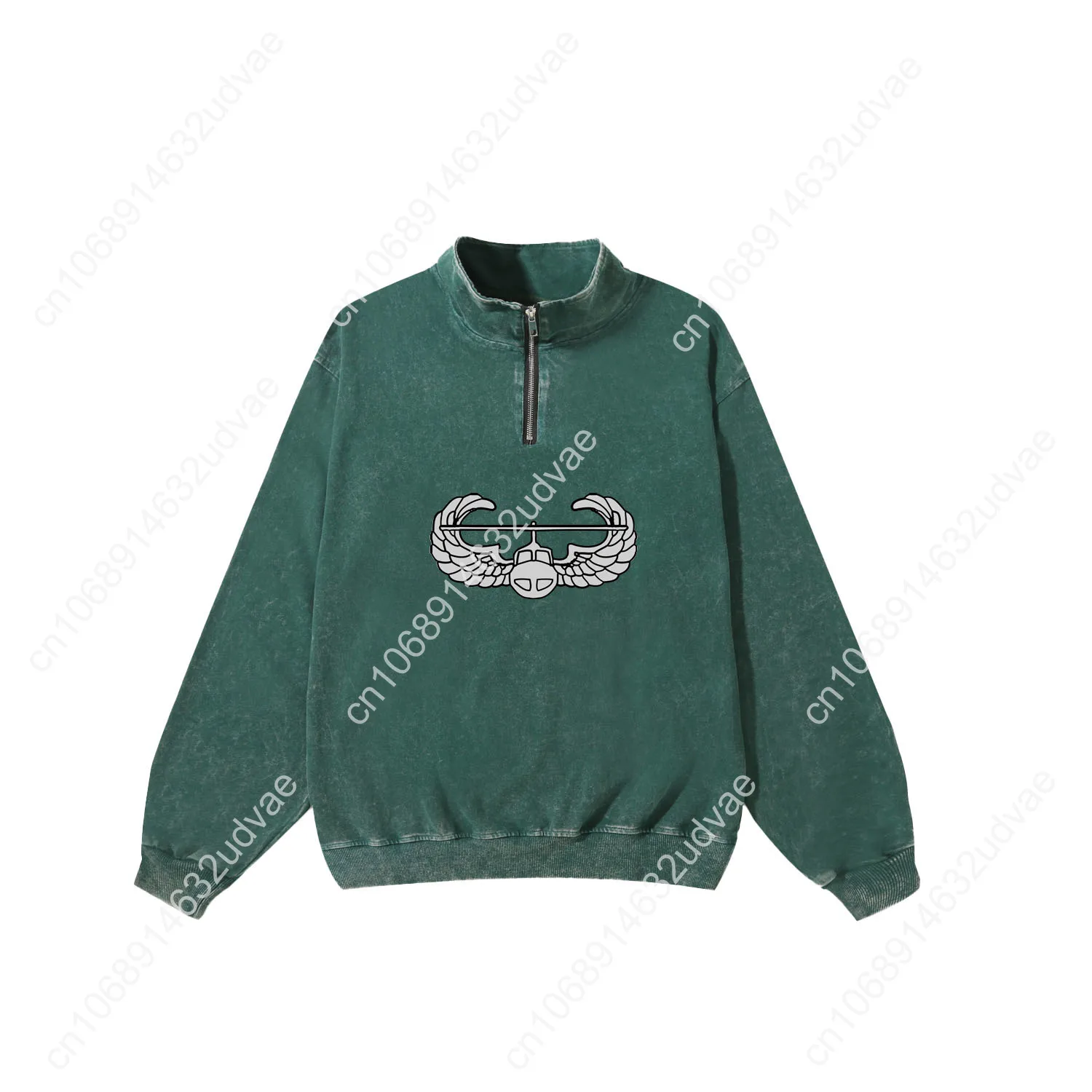 Air Assault Wings Retro Sweatshirt Man Woman Teenager Vintage Pullover Half Zipper Sweat Shirt Photo Custom Made Sleeved Tshirt