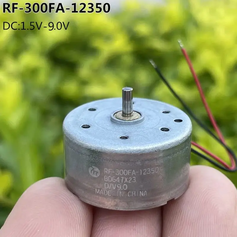 RF-300FA-12350 Diameter 24mm Dc3V 6V 9V 300 Micro Power DC Round Motor Quiet Main Shaft Motor Solar Experiment DIY Accessories