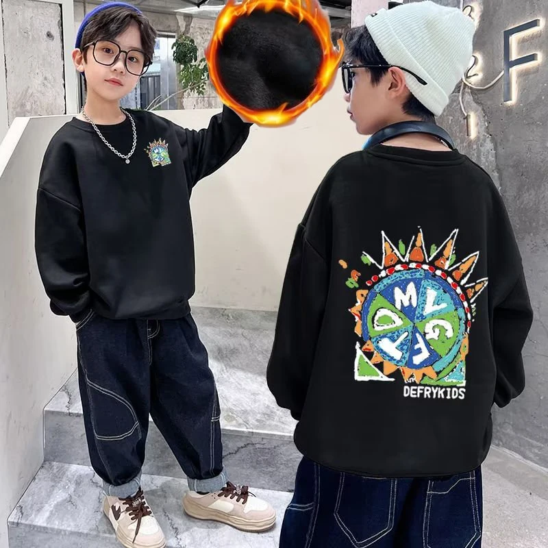 

Boys' Sweater Spring and Autumn Style New Mid sized Children's Autumn Top Boys' Autumn Bottom Shirt Fashionable and Fashionable