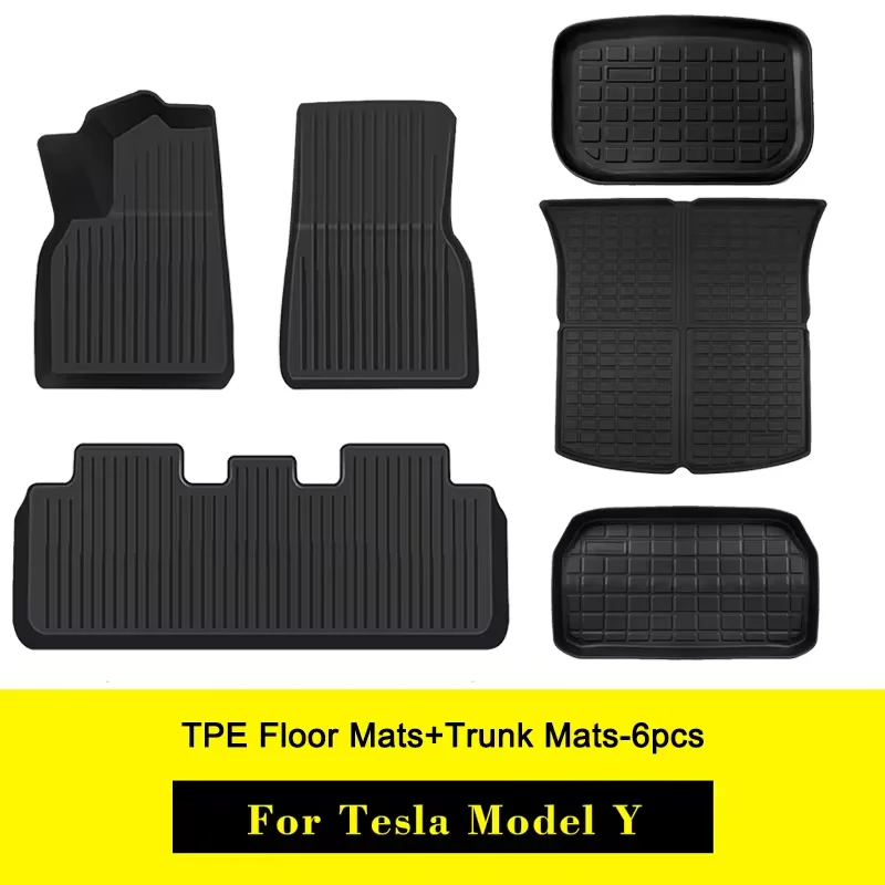 Front and Rear Trunk Mat For Tesla New Model 3 Highland Model Y Carpet Waterproof Weather-resistant Pads TPE Cargo Liner 2024