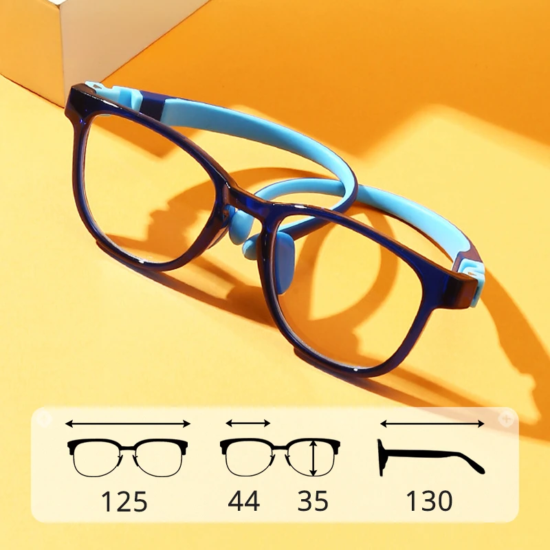 

Flexible Children's Anti-glare Blue Light Computer Glasses Kids Boy 0 Diopter Spectacles Myopia Optical Glasses Frame