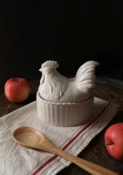 Oops, Little Hen Martha Stewart, Covered Baking Bowl, Baked Rice Bowl