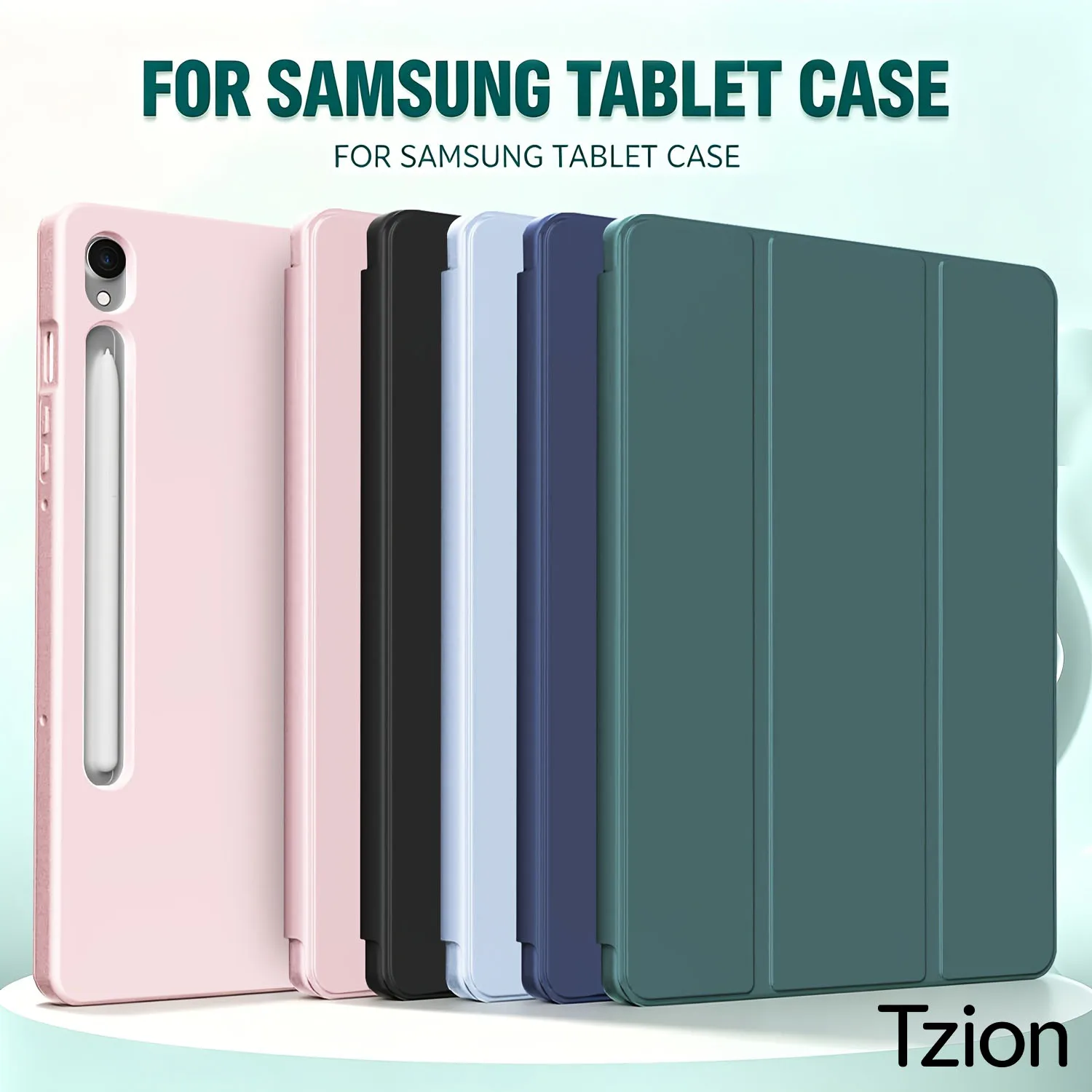 For Samsung Galaxy Tab A7 A8 A9 A11 S6 S7 S8 S9 S10 FE + Lite Plus 8.7 10.4 10.5 10.9 11 Magnetic Flip Smart Cover Tablet Case