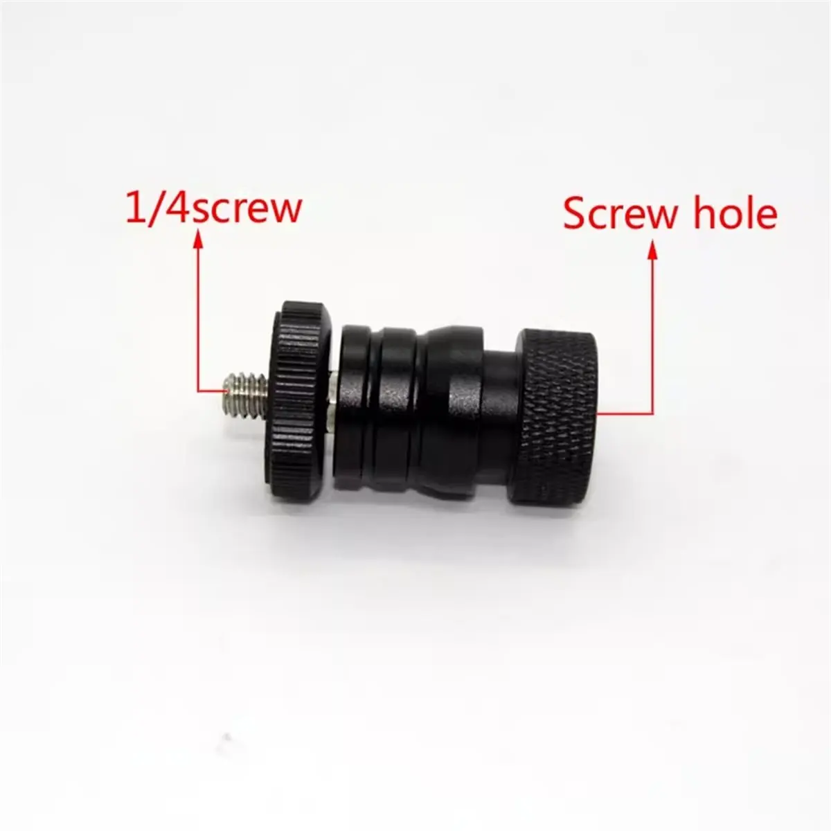 SWXF Mini Quick Release Mic Microphone Boom Mount for Pro Pole Rod Recorder Tripod Camera, 1/4 to 1/4 Male, 1/4-20