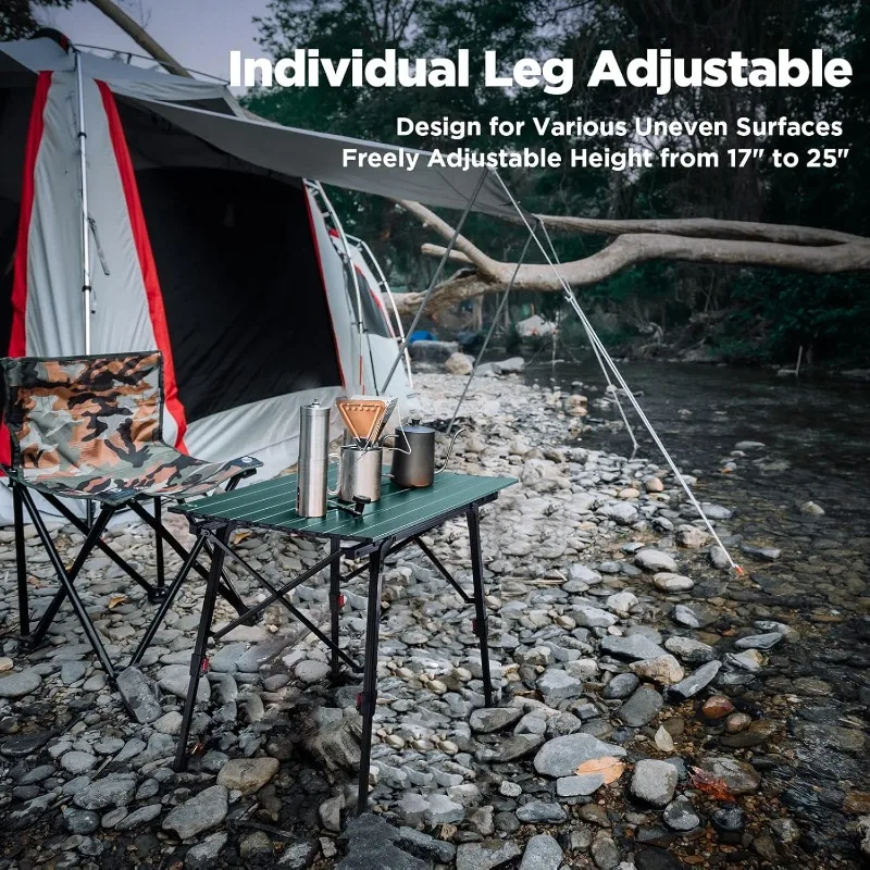 

Lightweight Aluminum Folding Beach Table with Carrying Bag for Outdoor Cooking