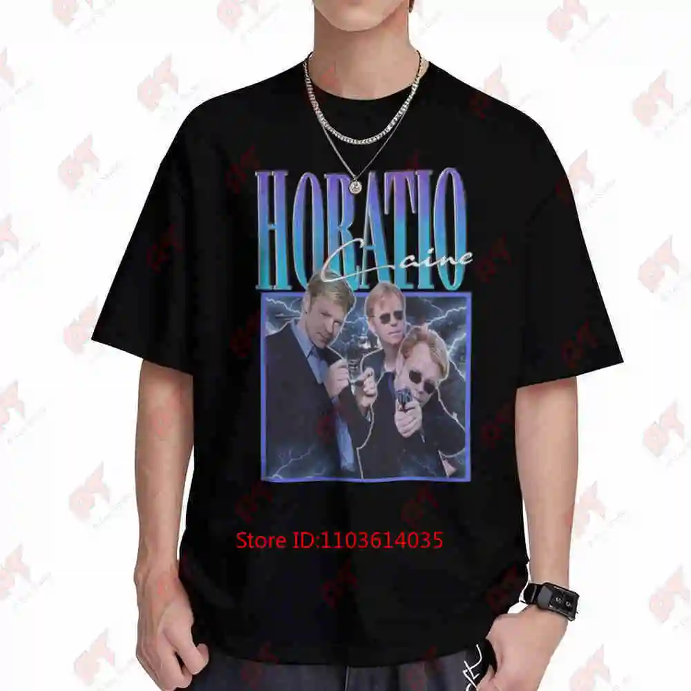 Horatio Caine CSI Miami Vintage Retro 90s Short Sleeve Tee 100% Cotton T-Shirt