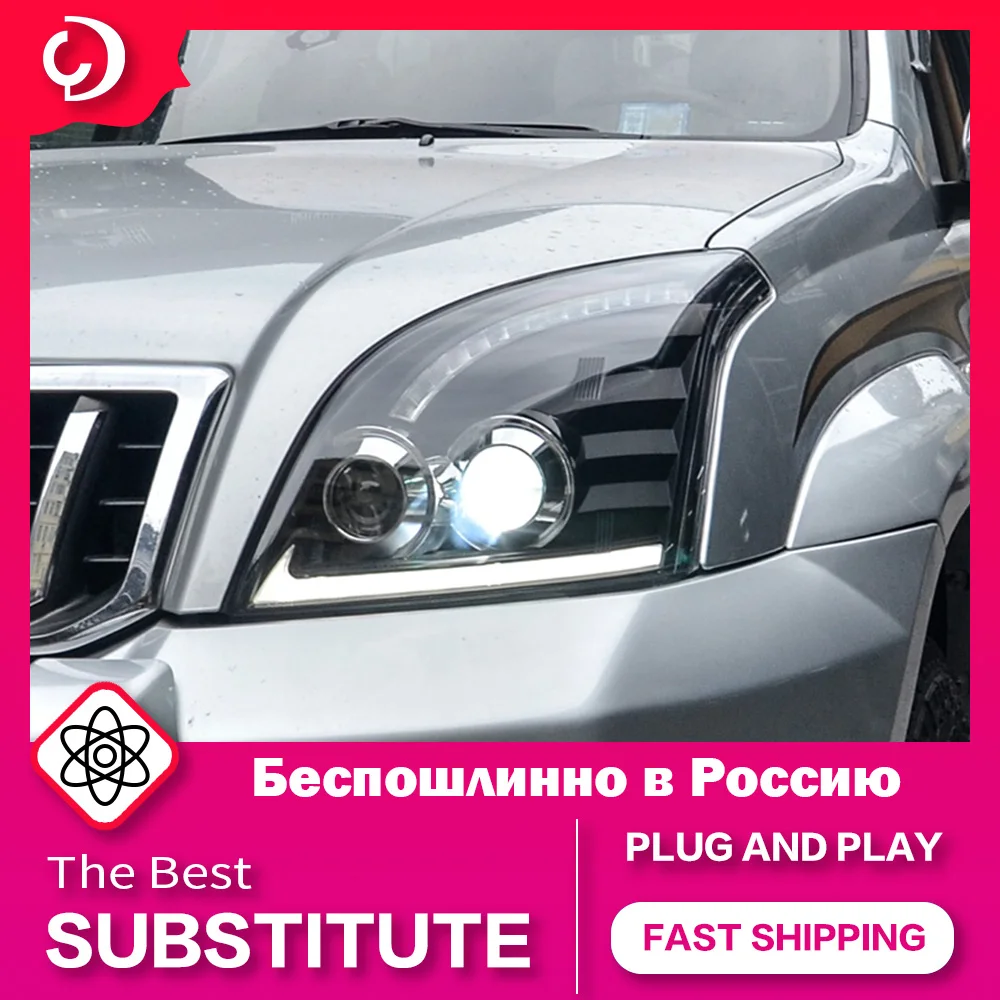 

AKD Car Styling Headlights for Toyota PradoLC120 2003-2009 LED Headlight DRL Turn Signal Light Led Projector Auto Accessories