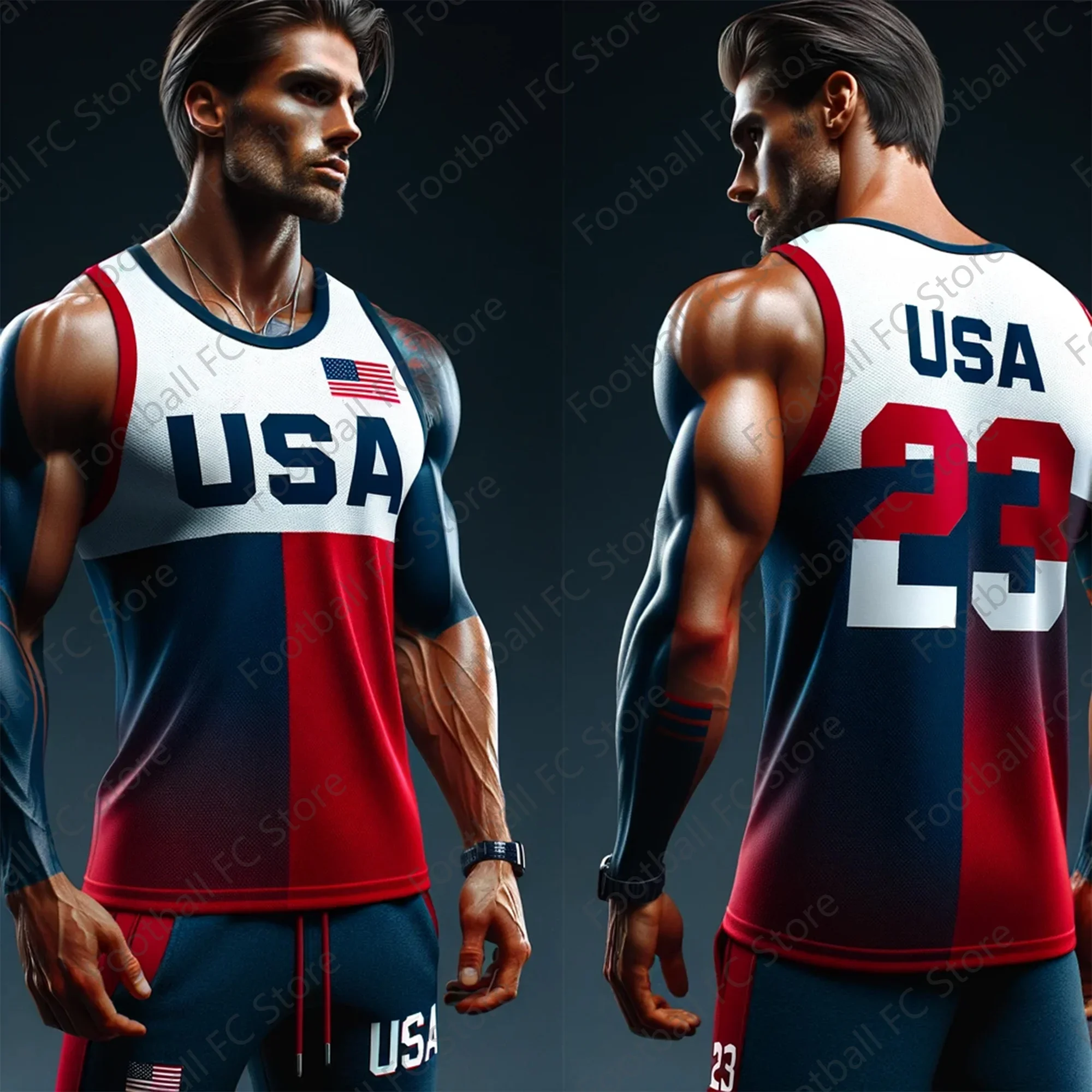 New USA Special Basketball Edition Vest Fans Special Edition Jersey Number 23 Training Uniform Basketball Jersey Workout vest