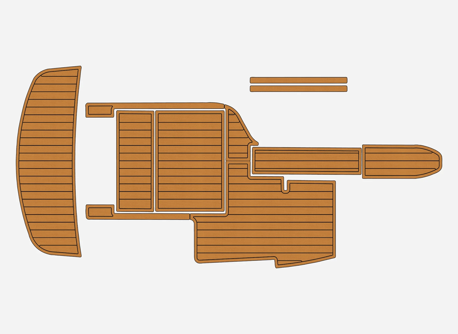 

Marine Faux Teak EVA Non-Slip Mat -2009 Moomba Outback V Self-Adhesive 1/4" (6mm) Boat Deck Pad for Cockpit & Deck