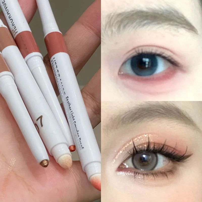 Glitter Diamond Lying Silkworm Pencil Peach Shimmer Highlighter Aegyo Sal Stick Brighten Eye Shadow Pen Makeup Korean Cosmetic