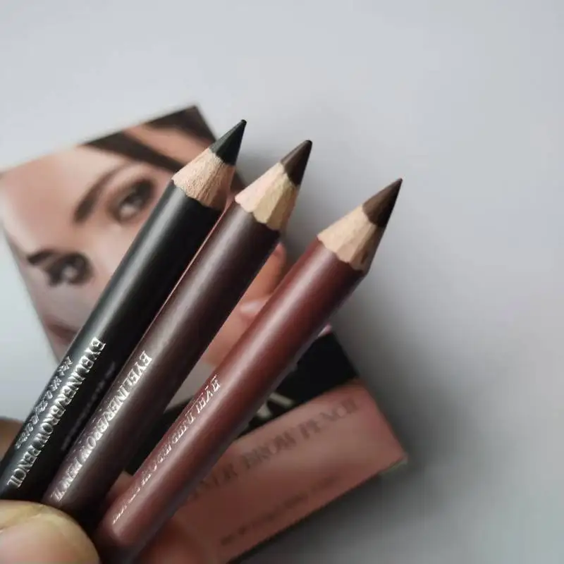 12 stücke Wasserdicht Schweißfest Doppel Verwenden Eyeliner Und Brauen Bleistift Holz Stick Schönheit Make-Up Kosmetische Augen Make-Up Augenbraue Enhancer