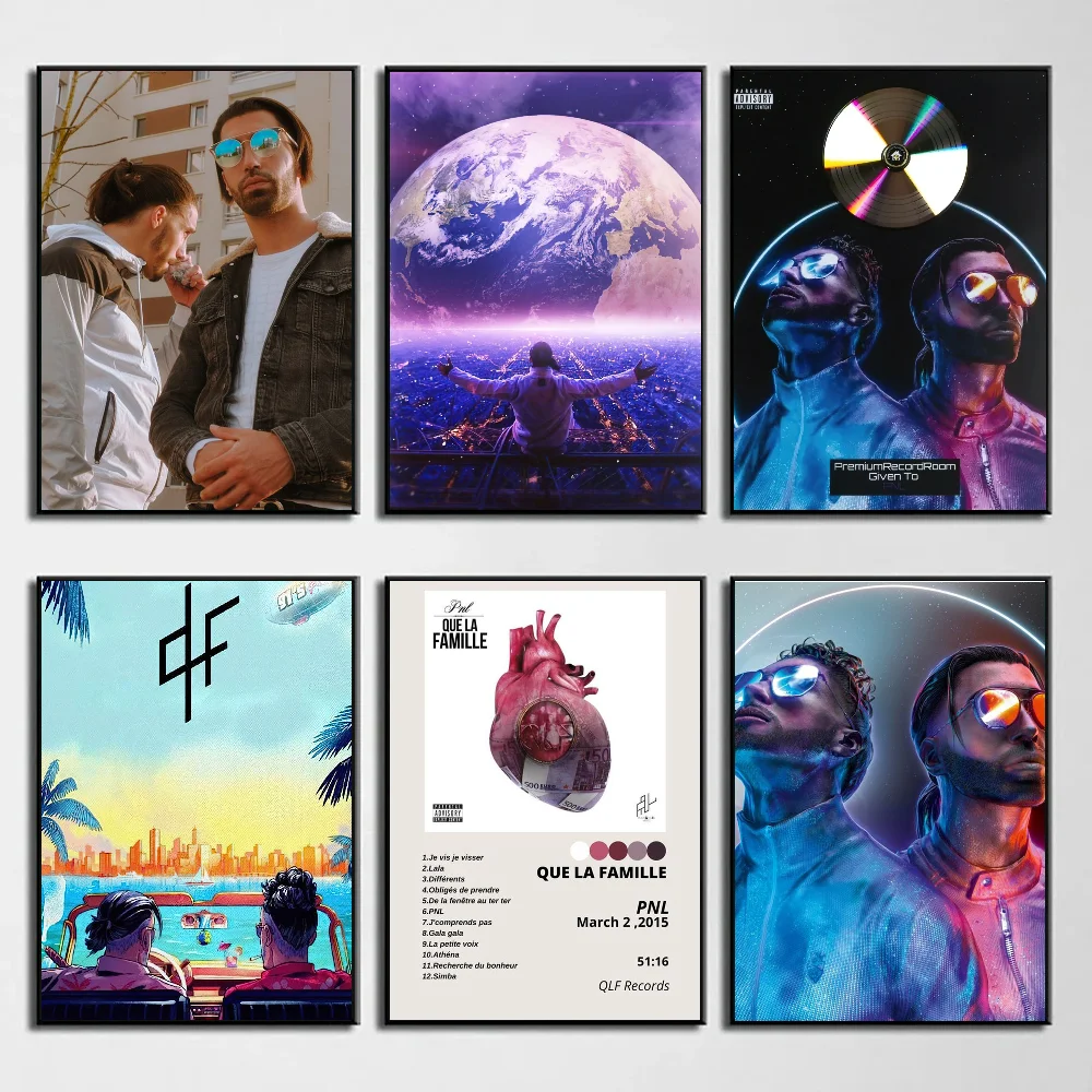 

Рэпер PNL QLF певец плакат самоклеящаяся художественная водостойкая бумажная наклейка кофейня бар комната Настенный декор