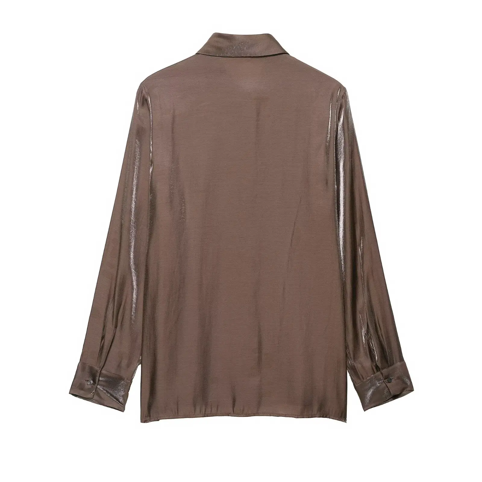 Rainbow Color Loose Casual Long Sve Pure Color Women's irt Cotton Polyester A-Line Sve Ele Faion Summer Top