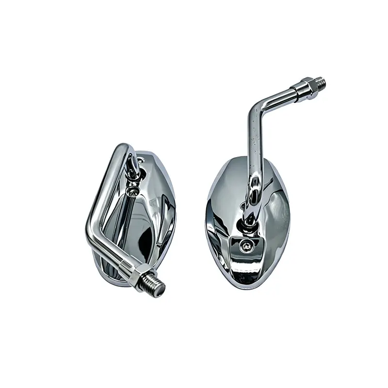 Universelle 10-mm-Convex-Rückspiegel, Motorrad-Chrom-Weitwinkel-Seitenspiegel für Honda CB600F Hornet CB1000R CBR600RR – Detail 7