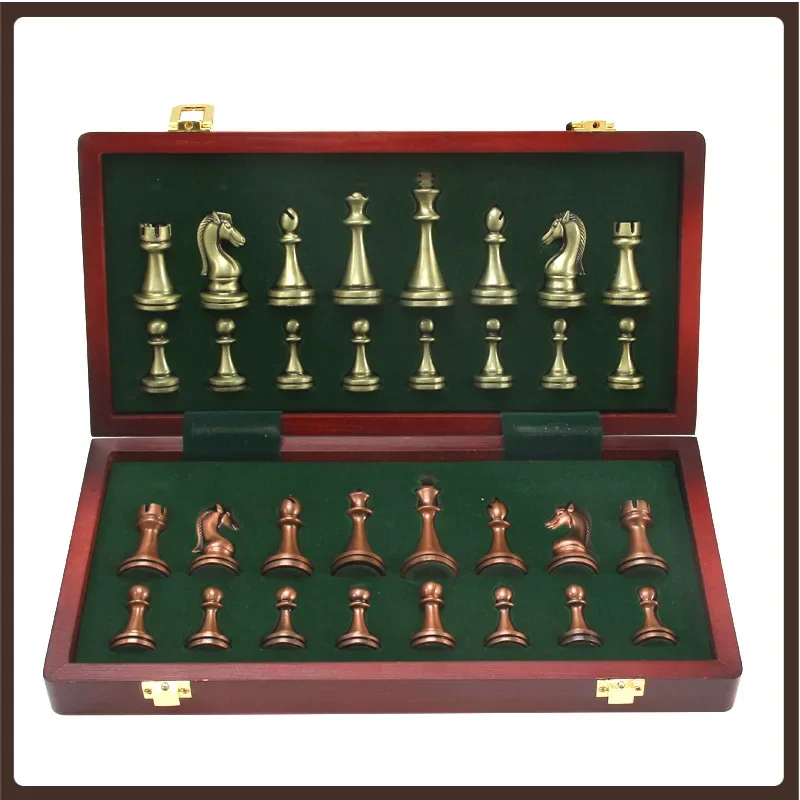 

Large Board Chess Professional Educational Child Game Set Metal Chess Set Luxury Board Games for Adults Brettspiel Entertainment