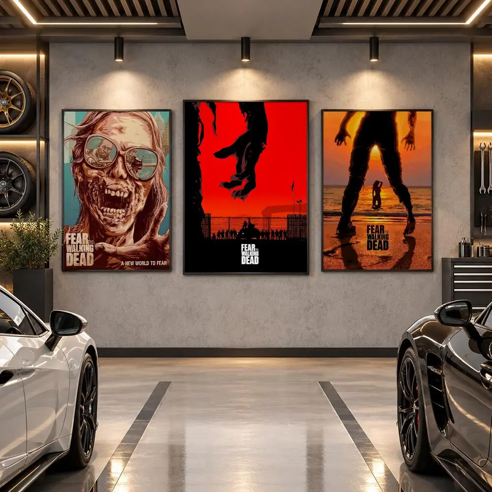 F-Fear The W-Walking Dead Poster Wall Art Sticker For Living Room Bedroom Bar Home Decor Mural Painting Decoration
