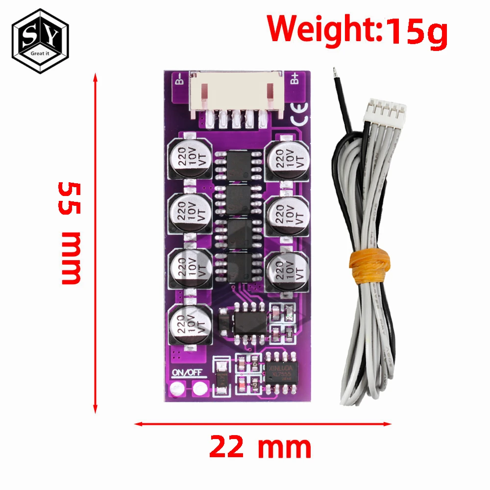 3S/4S 1.2A High Current Li-ion BMS Protection Board Active Equalization Overcurrent Overcharge Short‑Circuit for 18650 Battery