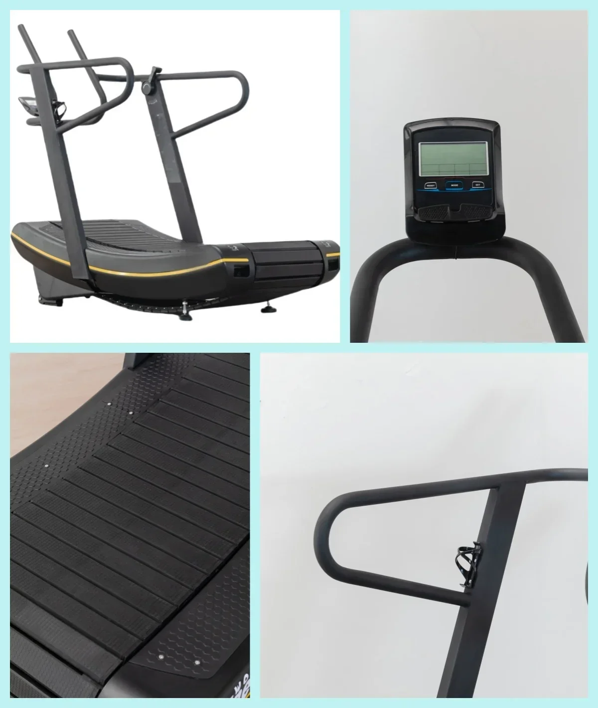 

Non Powered Mechanical Running Machine Crawler Curved Silent Adjustable Resistance Non-power Treadmills for Gym Use