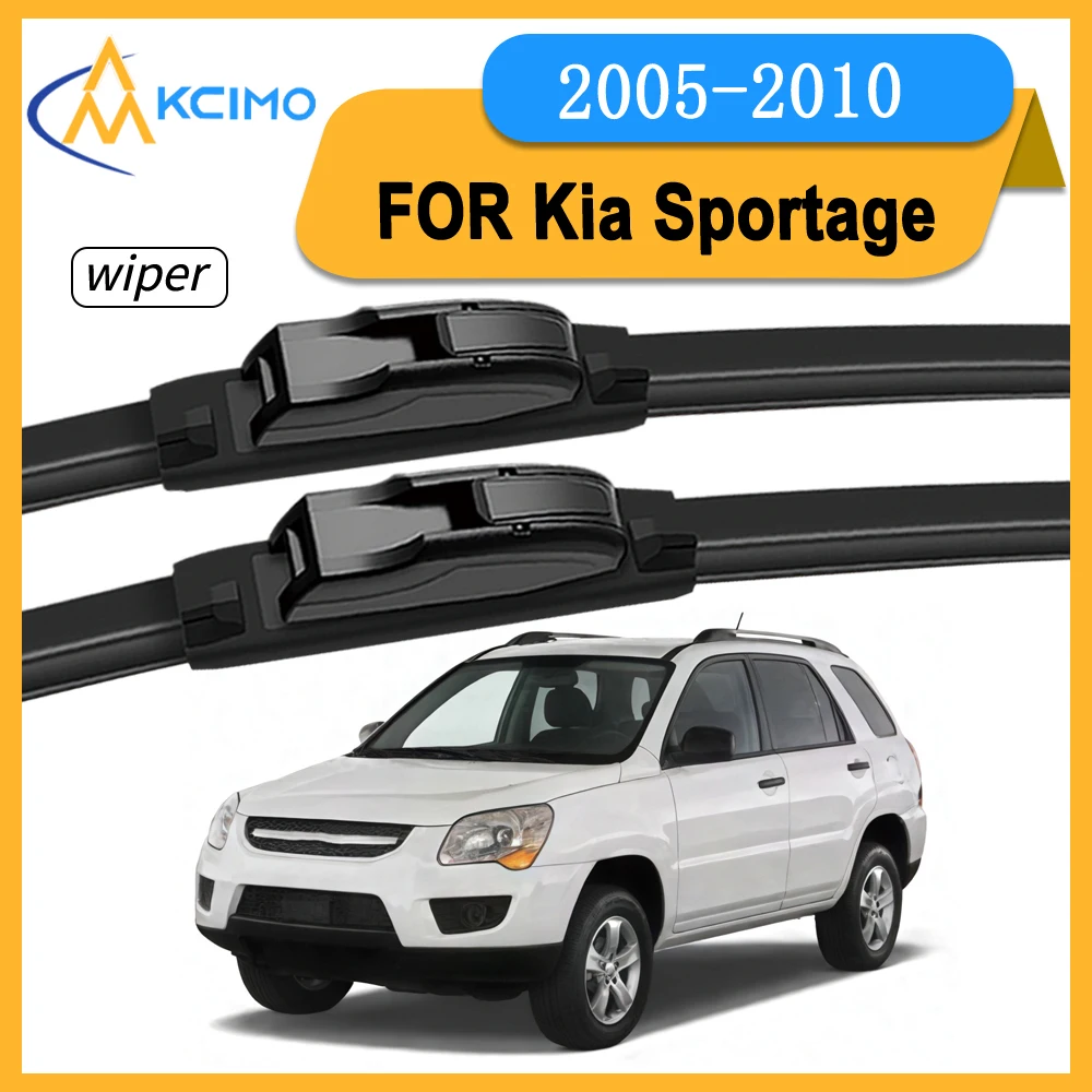 

Windshield Wipers Easy Installation For Kia Sportage JE/KM 2005-2010 Front Pair Flat Blades Wiper Set Replacement