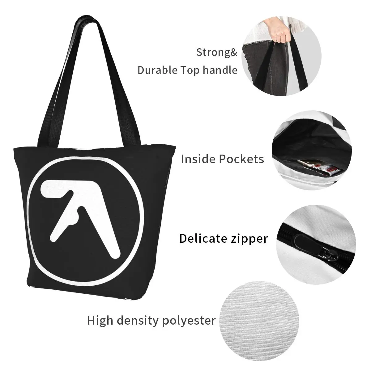 Aphex Twin Handbag Accessories Street Top Handle Bags for Women Men Shopping Bag