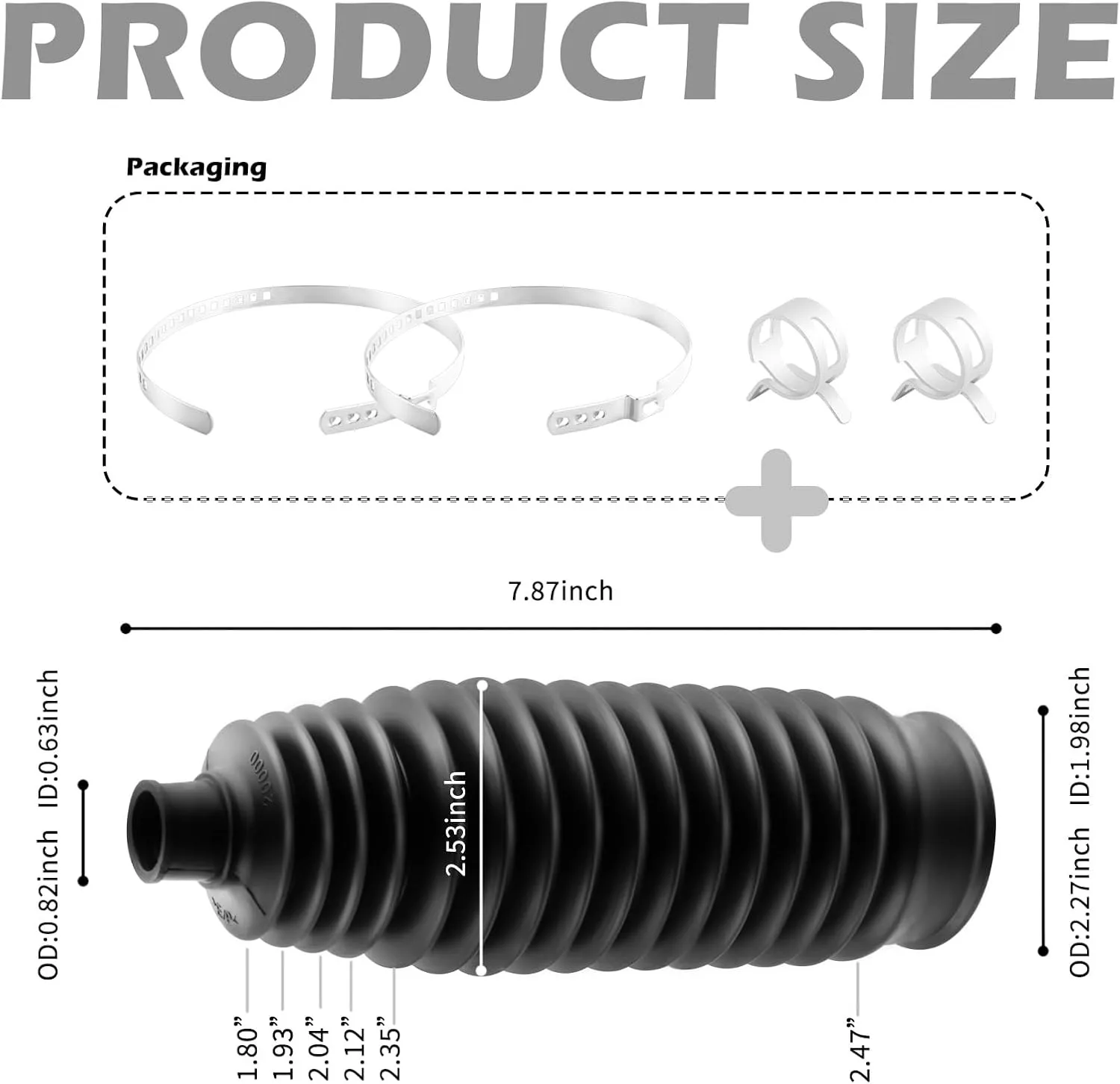 NOEEI For Toyota Avalon Camry Venza Lexus Car Inner Tie Rod Boot/Rack & Pinion Bellow