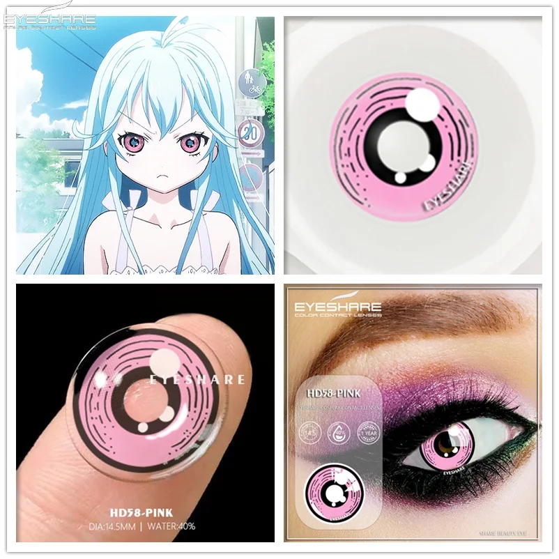 Contact Lenses Cosplay Color Lens Eyes Cosmetics Anime Accessories  Year Colored Contacts 2pcs Eye Contacts Color Contact Lenses