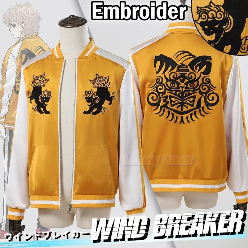 

Choji Tomiyama Jo Togame Cosplay Costume Anime WIND BREAKER Shishitoren Ambroider Uniform Jacket Sweater Halloween Party