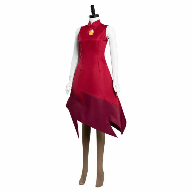 Anime The Owl House Season Cosplay Costume Edalyn Red Uniform Dress With Socks Outfits Halloween Party Suit