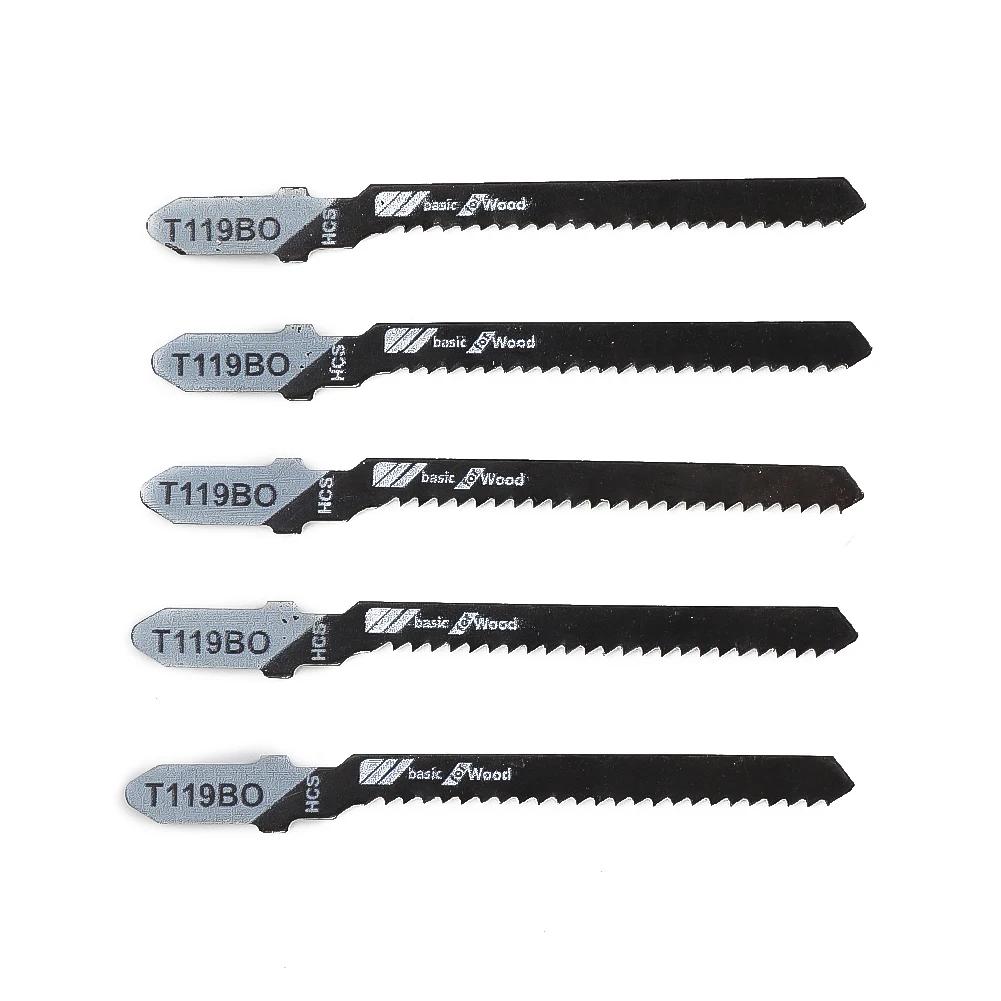 5pcs T119BO Jigsaw Blades Set T-Shank Jig Saw Blade 12 TPI Metal Wood Assorted Blades For Wood Plastic Metal Cutting Tools