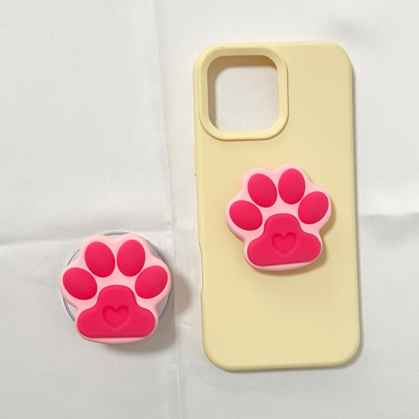 Leuke Cartoon Siliconen Cat Claw Telefoonhouder Grip Tok Telefoonhoesje Stand Ondersteuning voor iPhone 17 iPhone 16 Pro Max Samsung