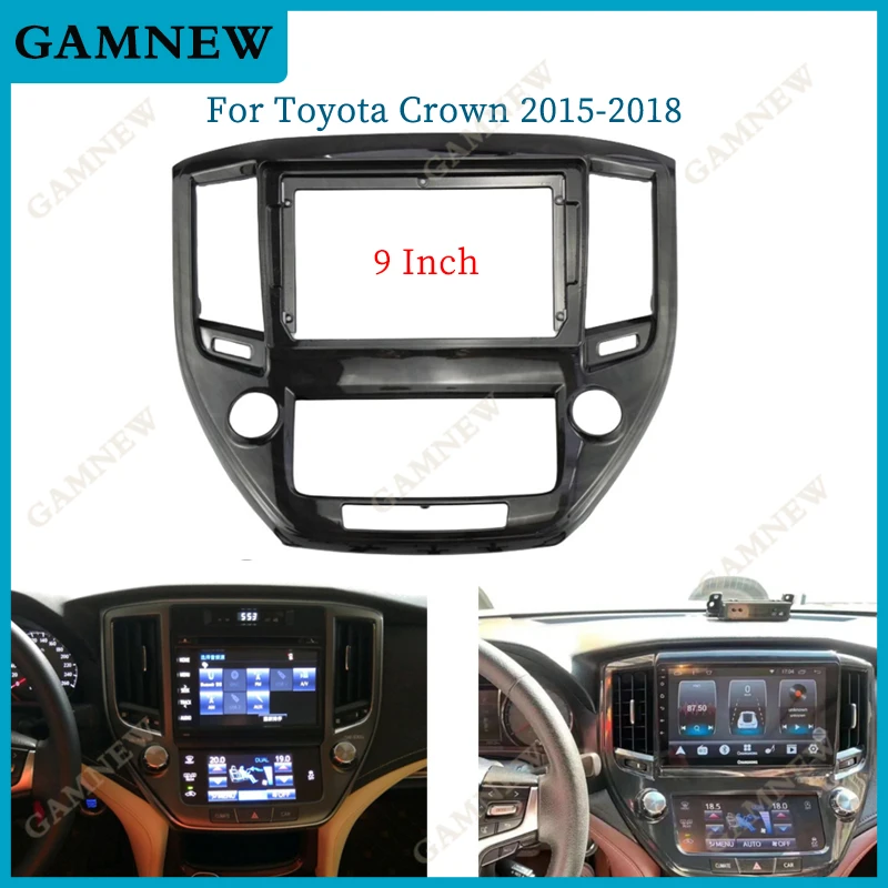 

9 Inch Car Frame Fascia Adapter Canbus Box Decoder Android Radio Dash Fitting Panel Kit For Toyota Crown 2015-2018