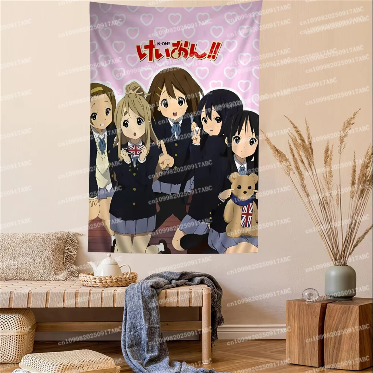 Anime K-ON KON Cartoon Tapisserie Wandbehang TapisserieDekoration Haushalt Wohnkultur Tapisserie Wohnheim Wand Kunst Dekor Hause Tapisserie