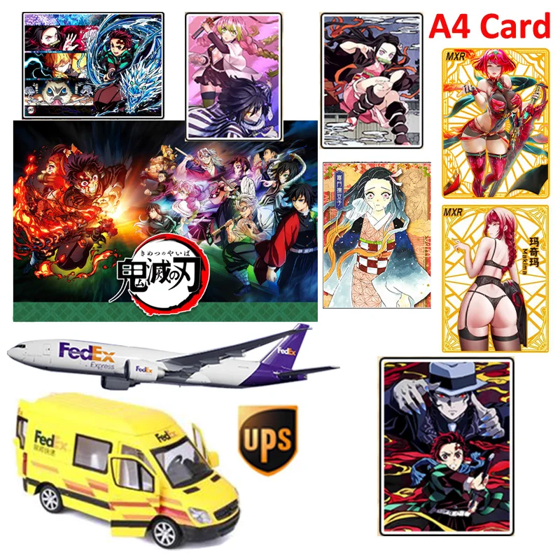 Demon Slayer A4 Cards Series Painter's Collection Cards Bikini Booster Box Doujin Toys And Hobbies Gifts Special Price Wholesale